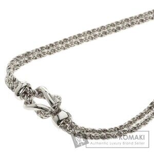 Tiffany Co Double Rope Center Knot Necklace Silver
